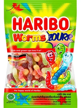 Haribo Worms Sour (Мармелад Харибо Червячки ) 80г