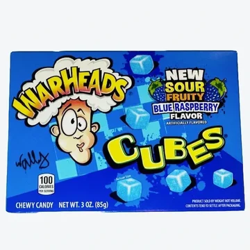 Warheads Blue Raspberry Cubes (Вархедс кислые кубики) 85г