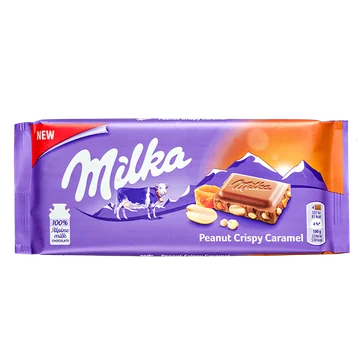 Шок. плитка Milka Peanuts Crispy Caramel (Милка Пинат Криспи Карамель) 90г