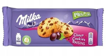 Milka Choco Cookies with Raisins (Милка Печенье Чоко Куки с изюмом) 135гр