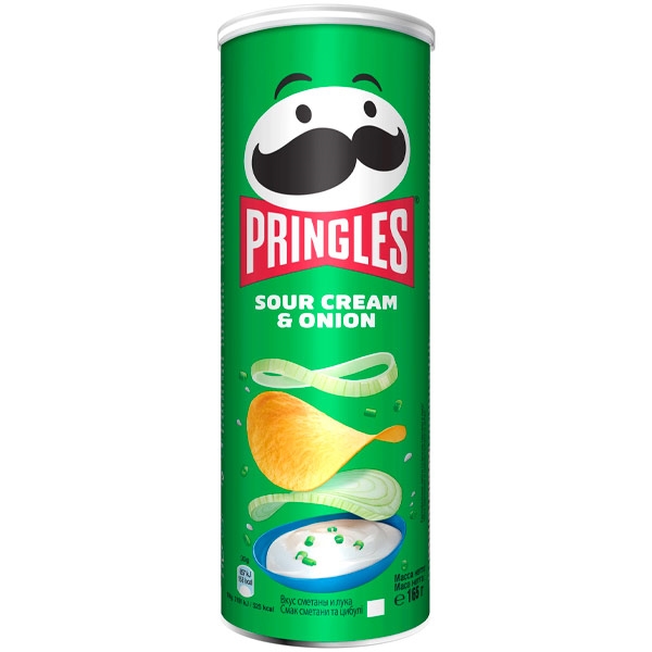 PRINGLES: Sour Cream&Onion (Сметана и Лук) 165ГР.