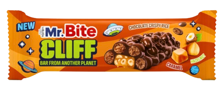 CLIF Батончик Mr.Bite с кармелью и злаками в молочном шоколаде 35г