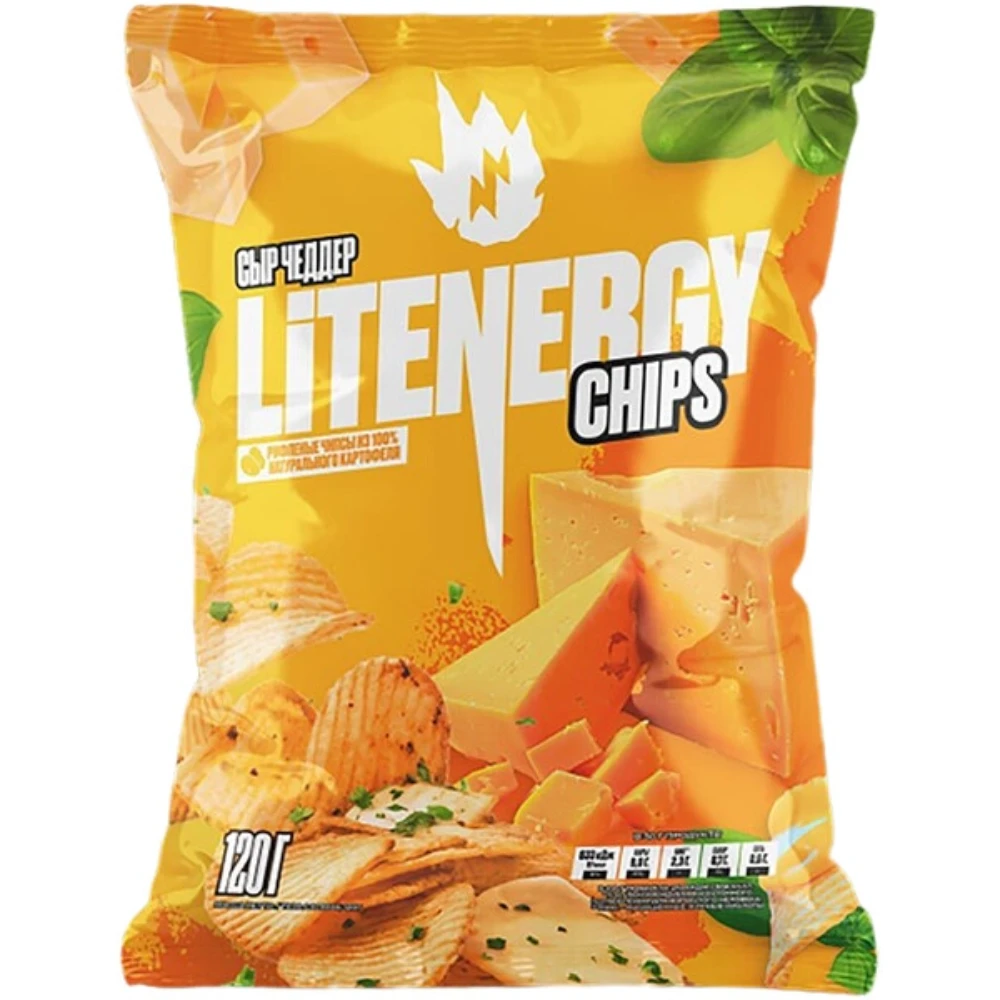 Чипсы LiT ENERGY - Чеддер 120г