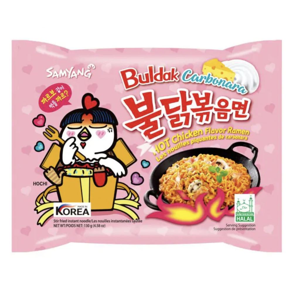 Лапша Samyang 140г - Hot Chickeflavor Ramen Carbo (курица карбонара)