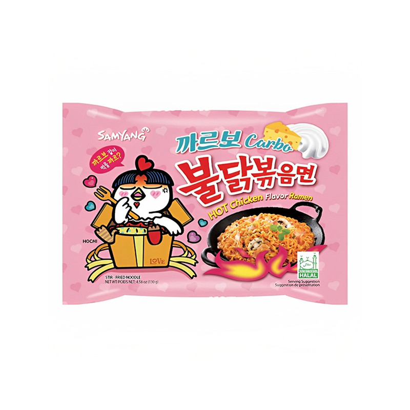 Лапша Samyang 130г - Hot Chickeflavor Ramen Carbo (курица карбонара)
