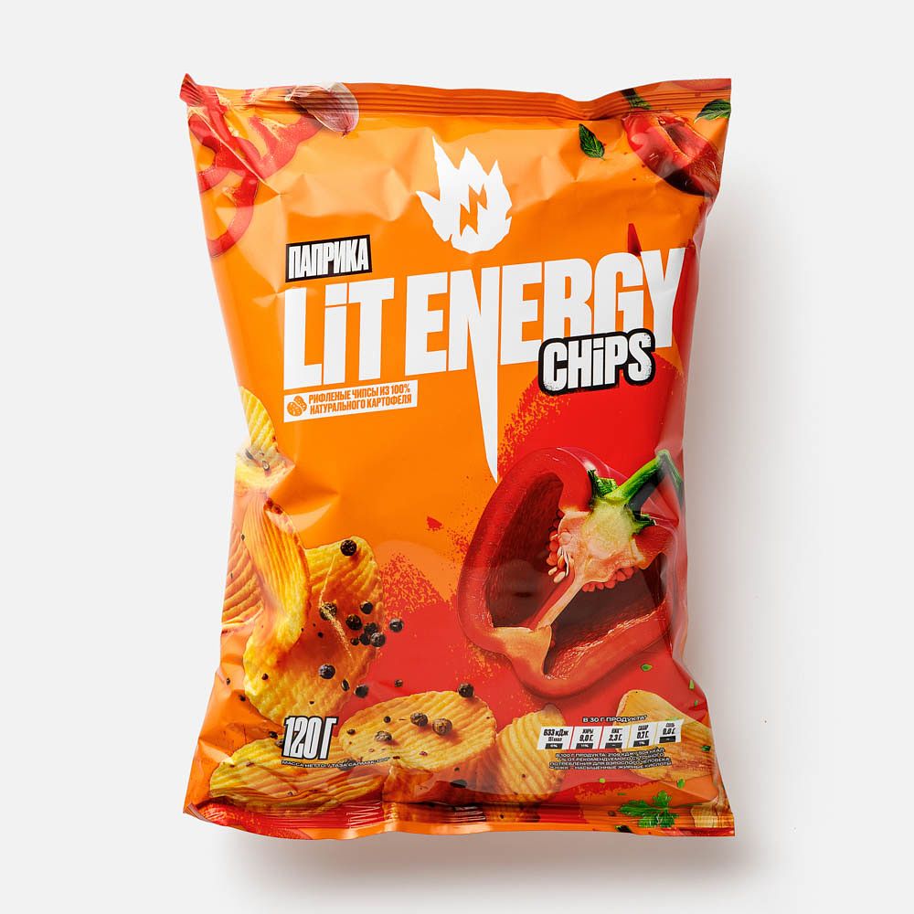 Чипсы LiT ENERGY - Паприка 120г