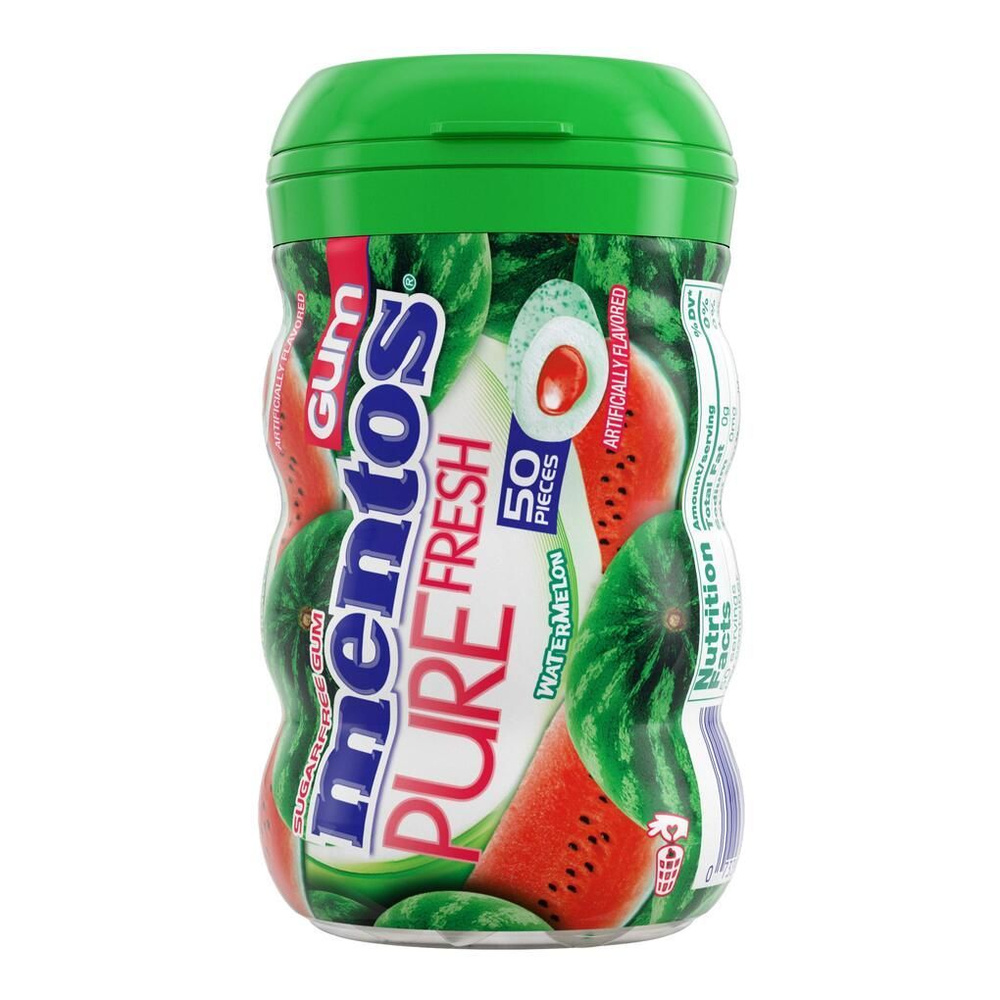 Mentos Gum Pure Fresh Watermelon (Ментос Жев.резинка ПФ Фреш Арбуз в банке) 61,25гр