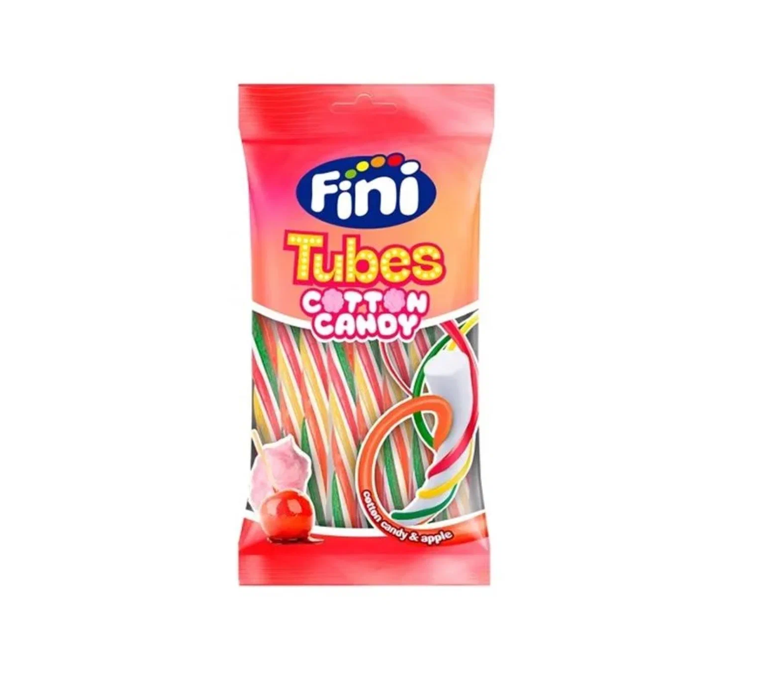 Fini Cotton Candy Tubes (Фини Палочки Сладкая Вата и Яблоко) 80г