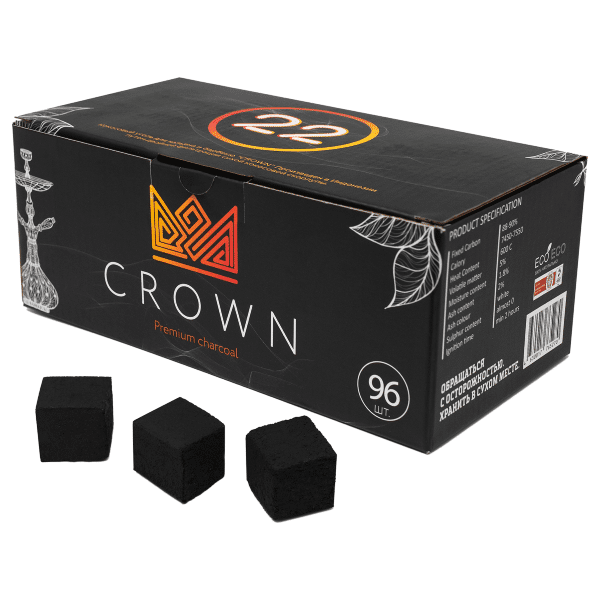 Уголь - Crown (22 мм.) 96 шт.