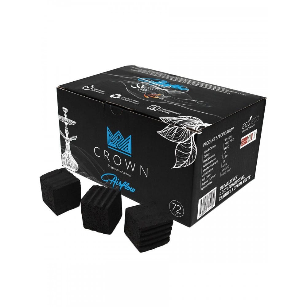 Уголь - Crown Airflow (25 мм.) 72 шт.