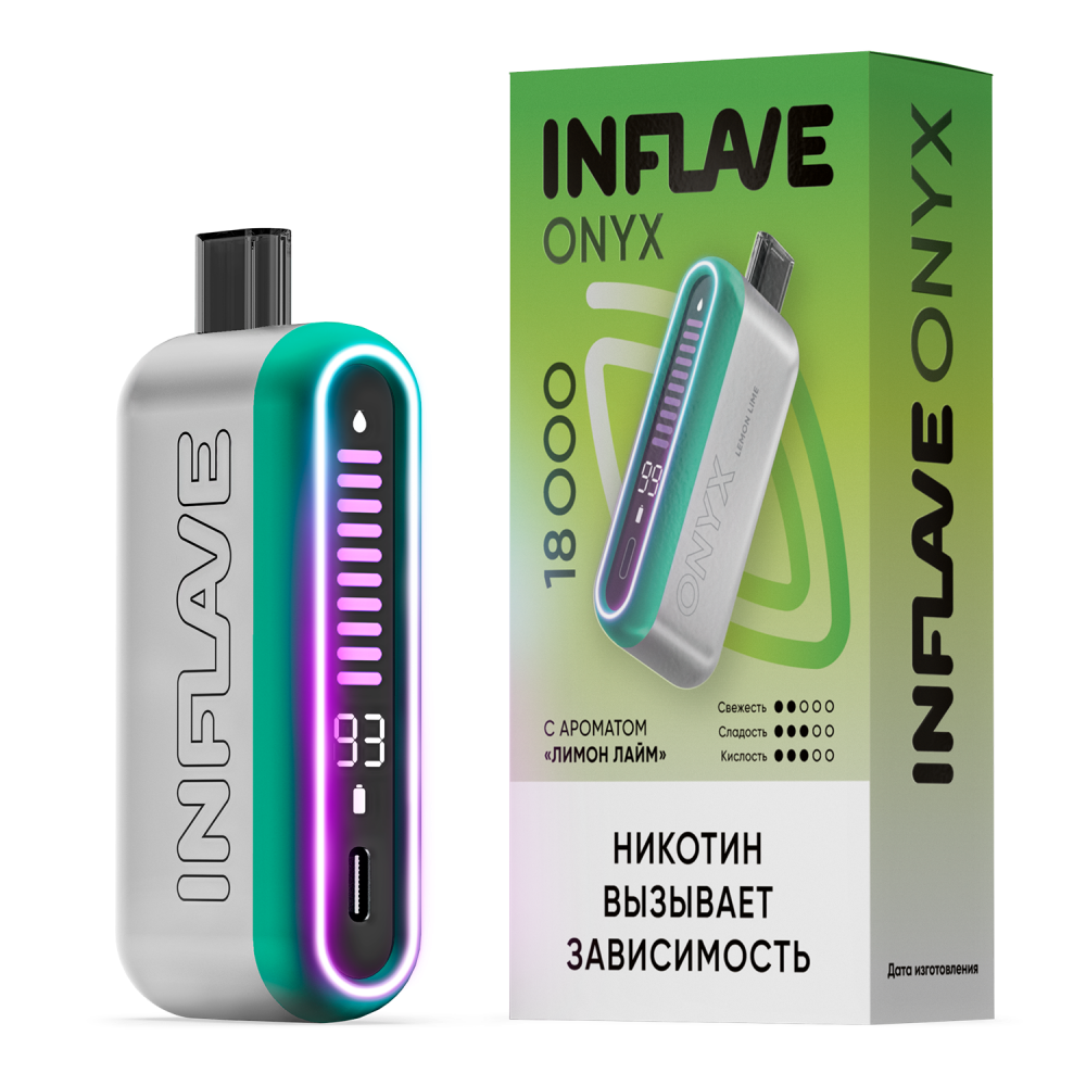 INFLAVE ONYX 18000 - Лимон Лайм