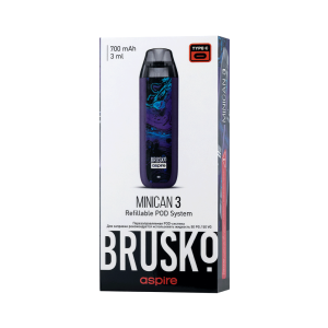 ЭС BRUSKO MINICAN 3, 700 mAh, Тёмно-фиолетовый флюид (4)